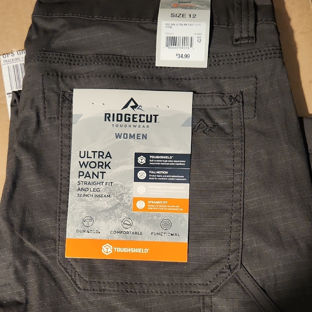 Ridgecut Gray Straight Leg Ultra Work Pant